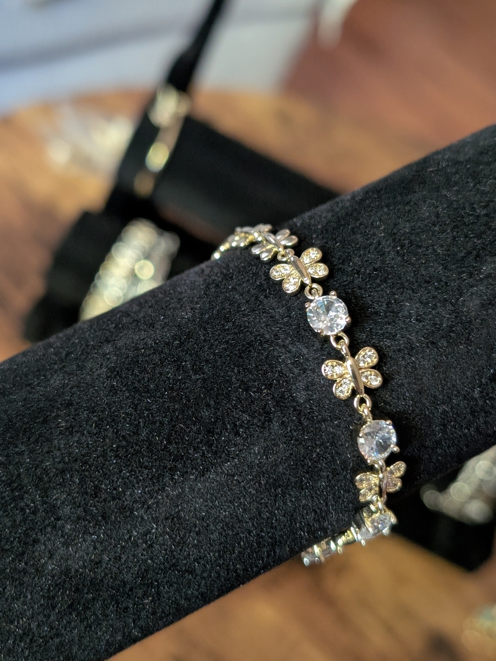 Gold Butterfly Crystal Bracelet - Women Jewelry